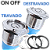 chave botão 19mm com trava Luz branco on off inox metal liga desliga universal 12v-24v - Imagem 4