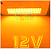 Módulo LED Mega Lente 3030 3W 12V 3-LEDs Amarelo ÂMBAR IP67 12Volts 60º Injetado Para Letreiros Super Leds - Imagem 2