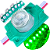 Módulo LED Mega Lente 3030 1.5W 12V 1-LED Verde Puro IP67 12Volts 60º Injetado Para Letreiros Super Leds - Imagem 1