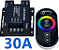Controladora RGB Touch screen 360W 30A 12v-24v Comando Analógico P/ Fita leds - Imagem 2