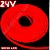 Rolos Com 25mts Mangueira Neon LED 24V 6X12mm Vermelho 12w /mt Flexível 24volts - Imagem 2