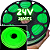 Rolos Com 25mts Mangueira Neon LED 24V 6X12mm Verde Puro 12W /mt Flexível 24Volts - Imagem 1