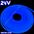 Rolos Com 25mts Mangueira Neon LED 24V 6X12mm Azul Royal 12W /mt Flexível 24Volts - Imagem 2
