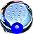 Luminária Refletor INOX P/ Piscinas AZUL 18W 12v IP68 125mm Rosca 1/2 21mm Prova D’água - Imagem 1