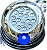 Luminária P/ Piscinas 18W AZUL Royal 12V IP68 125mm 4IN1 1/2 3/4 Mono Cromatico A Prova D’água 15w Aço Inox iluminação Super LED - Imagem 1