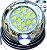 Luminária P/ Piscinas 18W B ranco FRIO 6500K 12V IP68 125mm 4IN1 1/2 3/4 Mono Cromatico A Prova D’água 15w Aço Inox iluminação Super LED - Imagem 1
