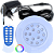 Kit 01 Refletor LED RGB Piscina 18W Rosca 1/2 + Cabo 3mts + Fonte Com Controlador Integradoladora - Imagem 1