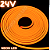 Rolos Com 25mts Mangueira Neon LED 24V Laranja 6X12mm 12W /mt Flexível 24volts - Imagem 2