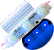 Módulo Led 5830 Chip Samsung Coreano IP68 Azul Ciano 3-led Lente 170º 7cm injetado 12v - Imagem 1