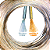 Rolos C/100mts Cabo 30AWG 2X0.30MM 2Vias Fio Dourado Prata Transp. P/ Neon Fita LED 12v 24v Cristal - Imagem 3