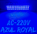 Módulo LED 2835 AC-220V 1,5W Azul Royal 3-Leds ip67 Direto Na Energia Injetado Lente 170º 220V P/ Luminosos - Imagem 2