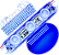 Módulo LED 2835 AC 110V 1,5W Azul Royal 3-Leds ip67 Direto Na Energia Injetado Lente 170º 127V P/ Luminosos - Imagem 1