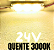 Módulo LED Mega Lente 3030 3W 24V 3-LEDs Branco Quente 3000k IP67 24Volts 60º Injetado Para Letreiros Super Leds - Imagem 2
