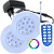 Kit Duplo Refletor Cabo 3MTS 18W LED RGB Rosca 1/2 Piscina + Fonte 12v Com Controlador Total 36W - Imagem 1