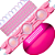 Módulo LED Injetado 7025 1,7W 3-LEDs Rosa Pink 6cm 12v Prova D’água IP67 Lente 160º - Imagem 1