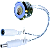 Mini Dimmer 5A 12V 24V Toque Touch Liga Desliga Dimmeriza / Liga / Desliga Anel de Luz Azul P/ Leds 12V 24V - Imagem 1