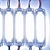 Módulo LED COB 7050 2W 12V Branco Frio 7000K 6-LEDs Lente 180º IP67 12Volts injetado P/ Letras Caixas Letreiros - Imagem 2