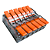 Conector Pressão Laranja 6+6 Vias Emenda Engate Rapido RGBW+WW Alavanca Cod:2316 Tamanho 34,5x29x9,2mm - Imagem 1