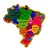 Mapa Do Brasil Grande Capitais MDF Quebra-cabeça Educativo - Imagem 8
