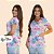 BATA COM BOLSO/SCRUB PROFISSÃO AGENTE DE SAÚDE STITCH AZUL E ROSA - Imagem 1
