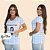 BATA COM BOLSO/SCRUB PROFISSÃO SERVIÇOS GERAIS BONECA XADREZ AZUL - Imagem 1