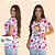 BATA COM BOLSO/SCRUB PROFISSÃO ENFERMAGEM BONECA CENTRAL FUNDO VARIADO ROSA 2 - Imagem 1