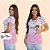 BATA COM BOLSO/SCRUB PROFISSÃO CUIDADORA ONÇA DEGRADÊ ROSA MINNIE - Imagem 1