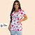 BATA COM BOLSO/SCRUB PROFISSÃO CUIDADORA FUNDO VARIADO ROSA - Imagem 2
