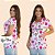 BATA COM BOLSO/SCRUB PROFISSÃO CUIDADORA FUNDO VARIADO ROSA - Imagem 1
