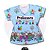T-SHIRT PROFISSÃO PROFESSORA BARRA BONECOS FUNDO AZUL CLARO - Imagem 1
