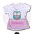 T-SHIRT PROFISSÃO PROFESSORA CORUJA BARRA COLORIDA ONDULADA - Imagem 1