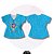 T-SHIRT PROFISSÃO AUXILIAR DE LIMPEZA MULHER FD AZUL VARIADO - Imagem 2