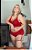 Conjunto cinta liga vermelho PLUS SIZE - Imagem 1