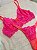 Conjunto fio dental em renda neon rosa e laranja sem bojo - Imagem 1