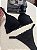 Conjunto sutiã com bojo soft e calcinha fio com regulagem - Preto - Imagem 1