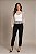 Blusa manga longa renda chantilly branca - Imagem 1