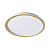 Plafon Sobrepor Dourado Redondo Led 40cm 3 Cores Luz - Imagem 1