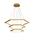 Pendente Luminária Hexagonal Dourado Led 70w 110/220v 3000K - Imagem 1
