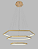 Pendente Luminária Hexagonal Dourado Led 70w 110/220v 3000K - Imagem 6