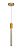 Pendente Tubo Dourado Bolha Cristal 36cm Luz Amarela - Imagem 2