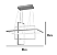 Lustre Pendente Retangular Preto Led 80X40 Branco Quente - Imagem 3