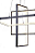 Lustre Pendente Retangular Preto Led 80X40 Branco Quente - Imagem 4