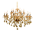 Lustre Luminária De Cristal Champanhe Luxo 18 Braços - Imagem 1