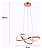 Lustre Pendente Led Design Moderno 3 Em 1 Bivolt Cor Rose - Imagem 4