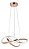 Lustre Pendente Led Design Moderno 3 Em 1 Bivolt Cor Rose - Imagem 1