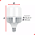 Lampada Led Bulbo 300w Branco Frio Bivolt E40 Alta Potencia - Imagem 2
