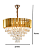 Lustre Pendente De Cristal Redondo Dourado 50cm + 8 Lâmpadas Branco Quente - Imagem 3