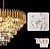 Lustre Pendente De Cristal Dourado 75cm Redondo Com Lâmpadas Branco Quente - Imagem 3