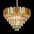 Lustre Pendente Cristal Dourado Redondo 70cm Luxo - Imagem 2