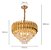 Lustre Pendente De Cristal Transparente Dourado 50cm Redondo - Imagem 4